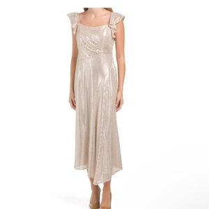 Shosanna Midnight Gold Dress